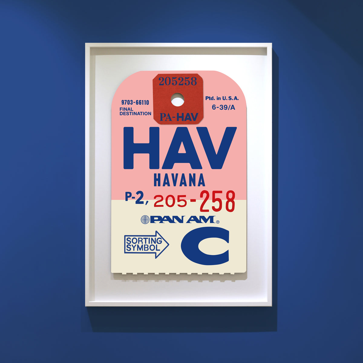 PAN AM 'HAVANA' LUGGAGE TAG