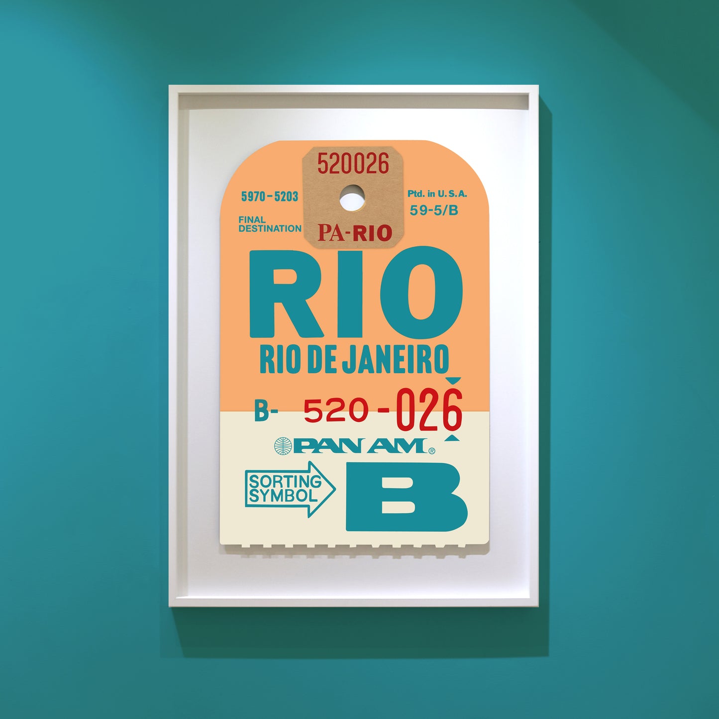 PAN AM 'RIO' LUGGAGE TAG