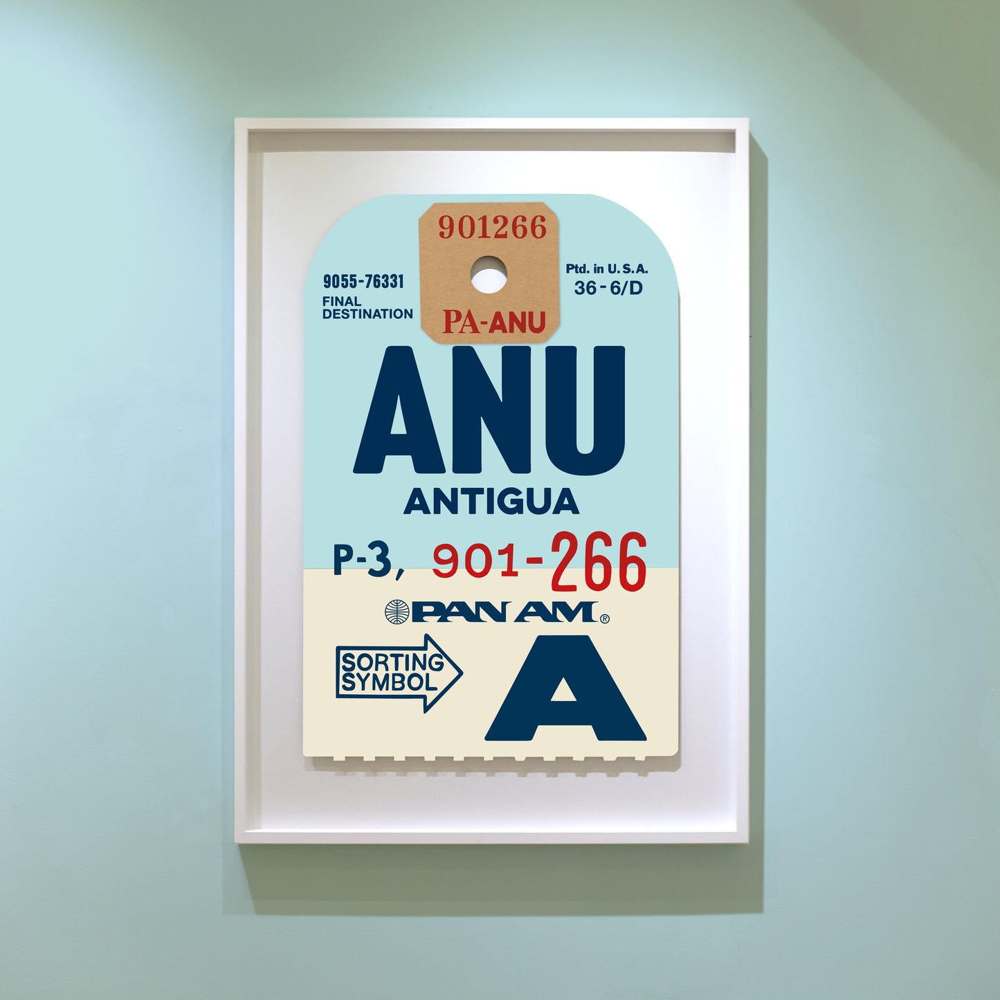 PAN AM ‘ANTIGUA’ LUGGAGE TAG