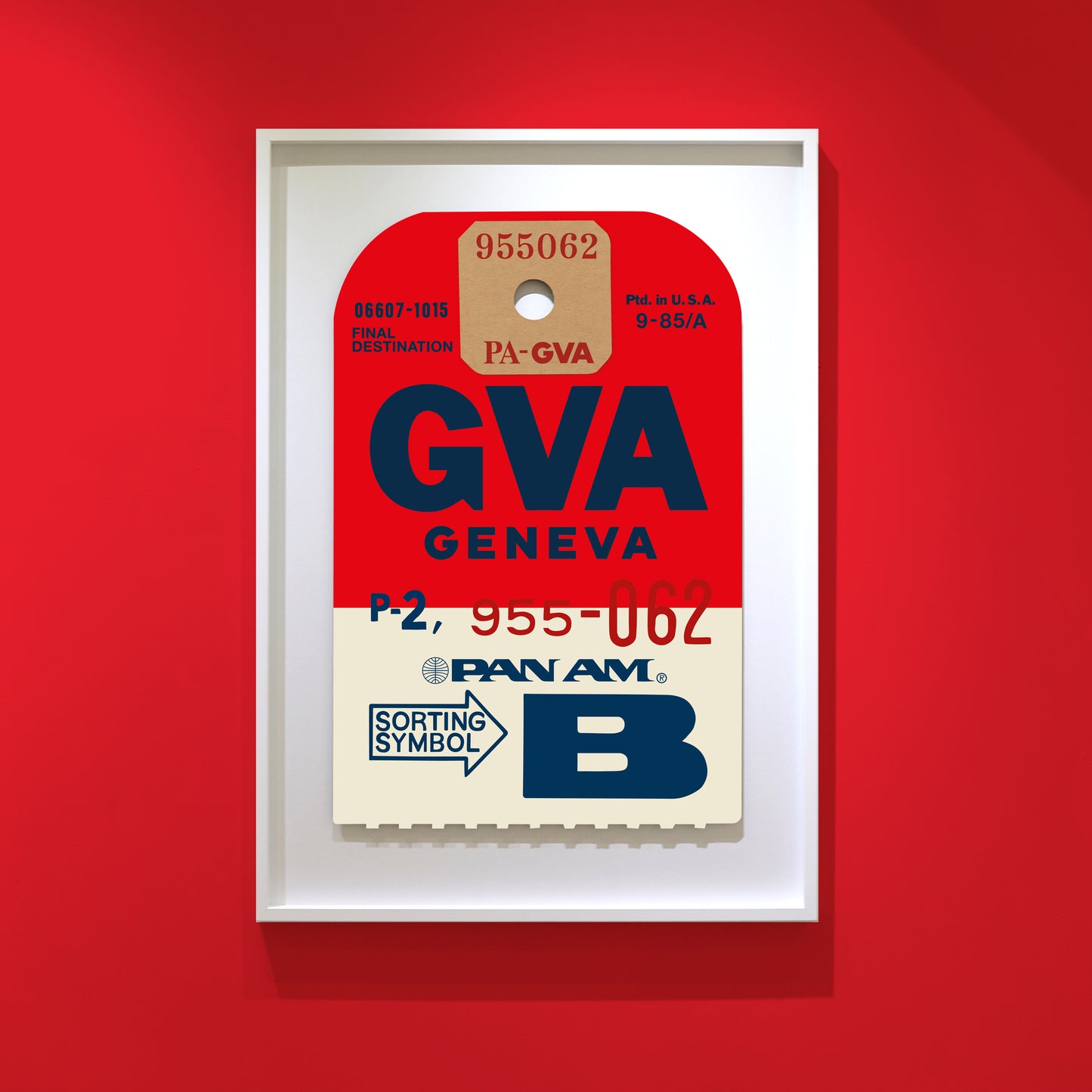 PAN AM 'GENEVA' LUGGAGE TAG