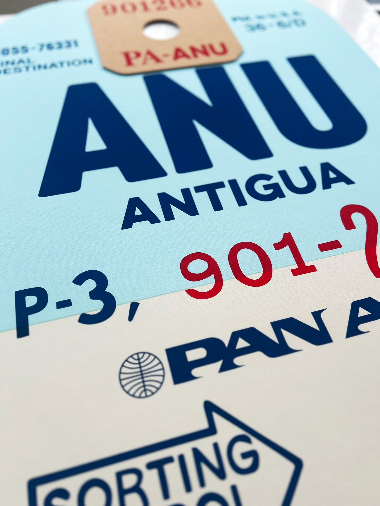 PAN AM ‘ANTIGUA’ LUGGAGE TAG