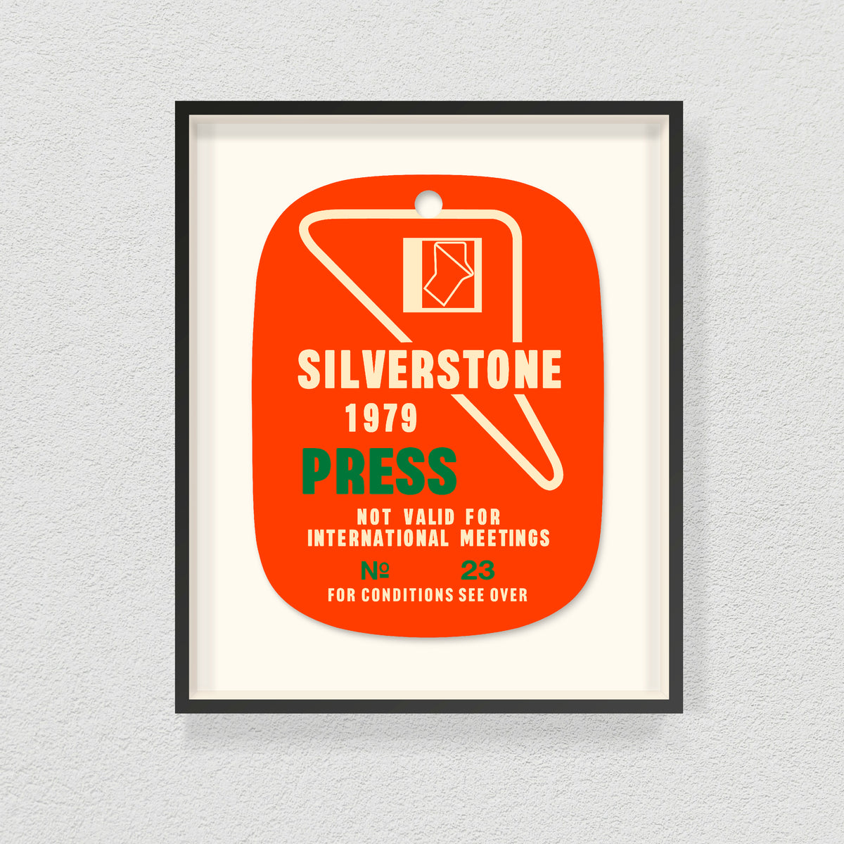 1979 SILVERSTONE PRESS PASS TAG