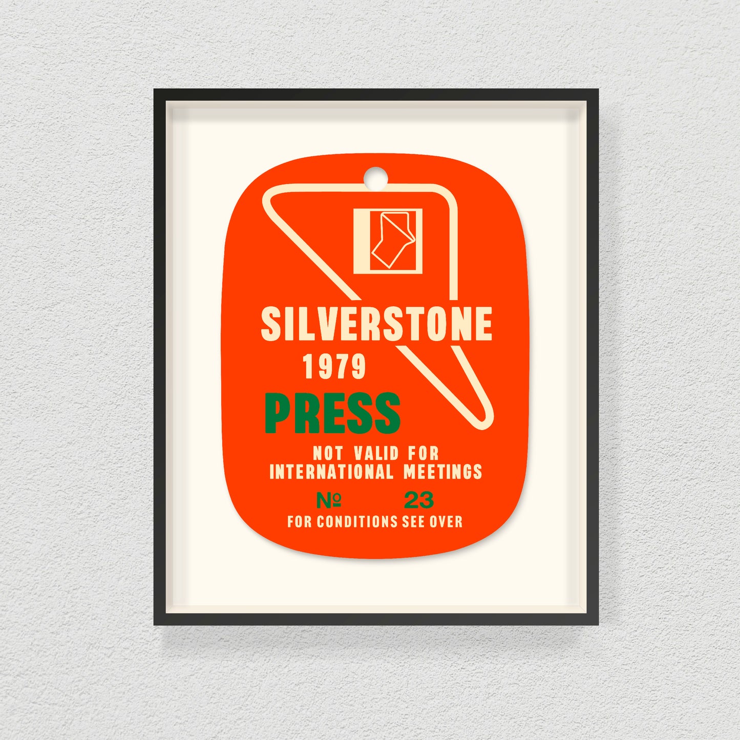 1979 SILVERSTONE PRESS PASS TAG