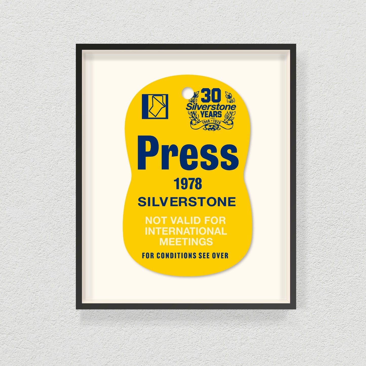 1978 SILVERSTONE PRESS PASS TAG