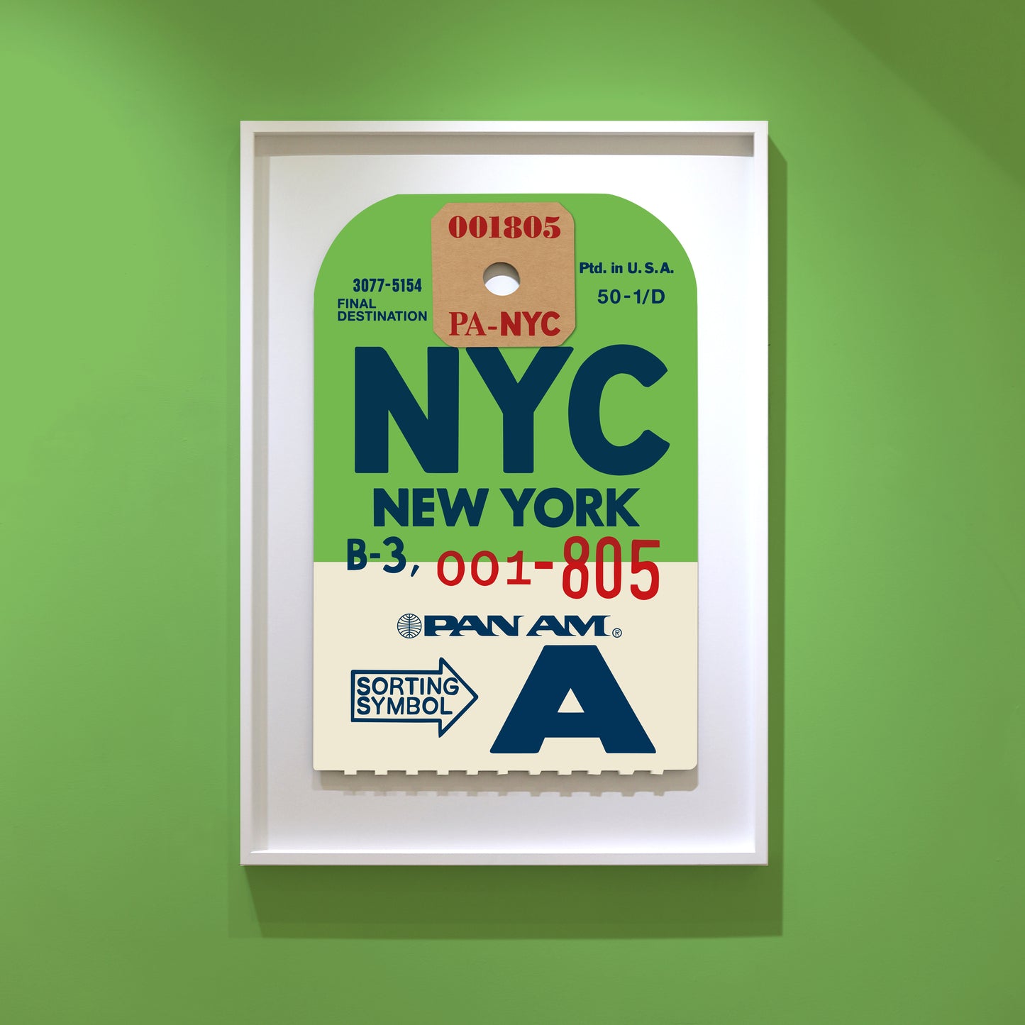 PAN AM 'NEW YORK CITY' LUGGAGE TAG