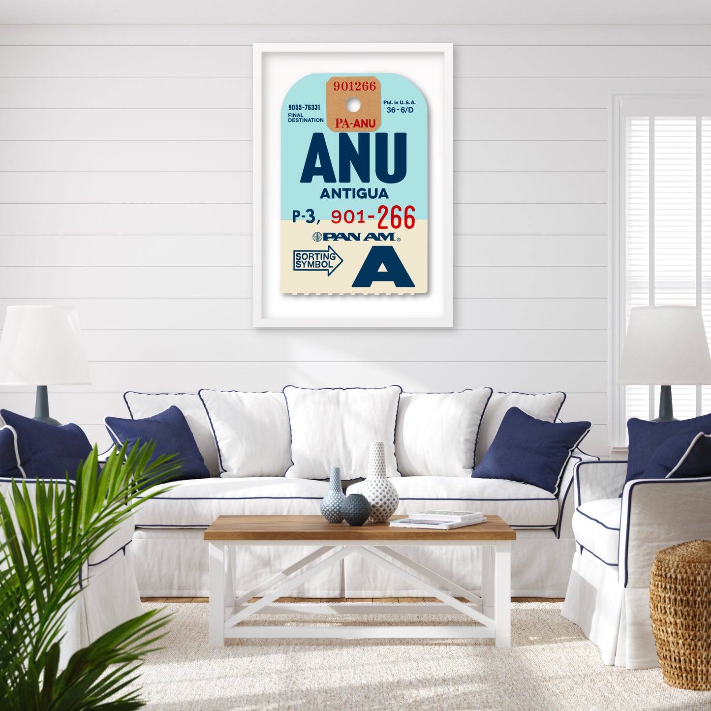 PAN AM ‘ANTIGUA’ LUGGAGE TAG
