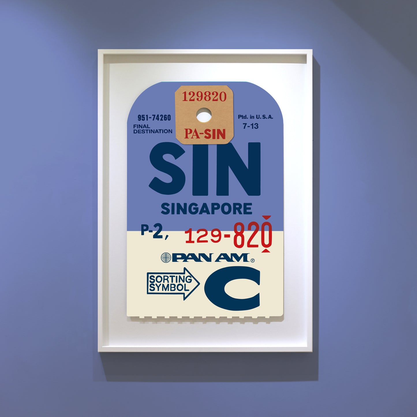 PAN AM ‘SINGAPORE’ LUGGAGE TAG