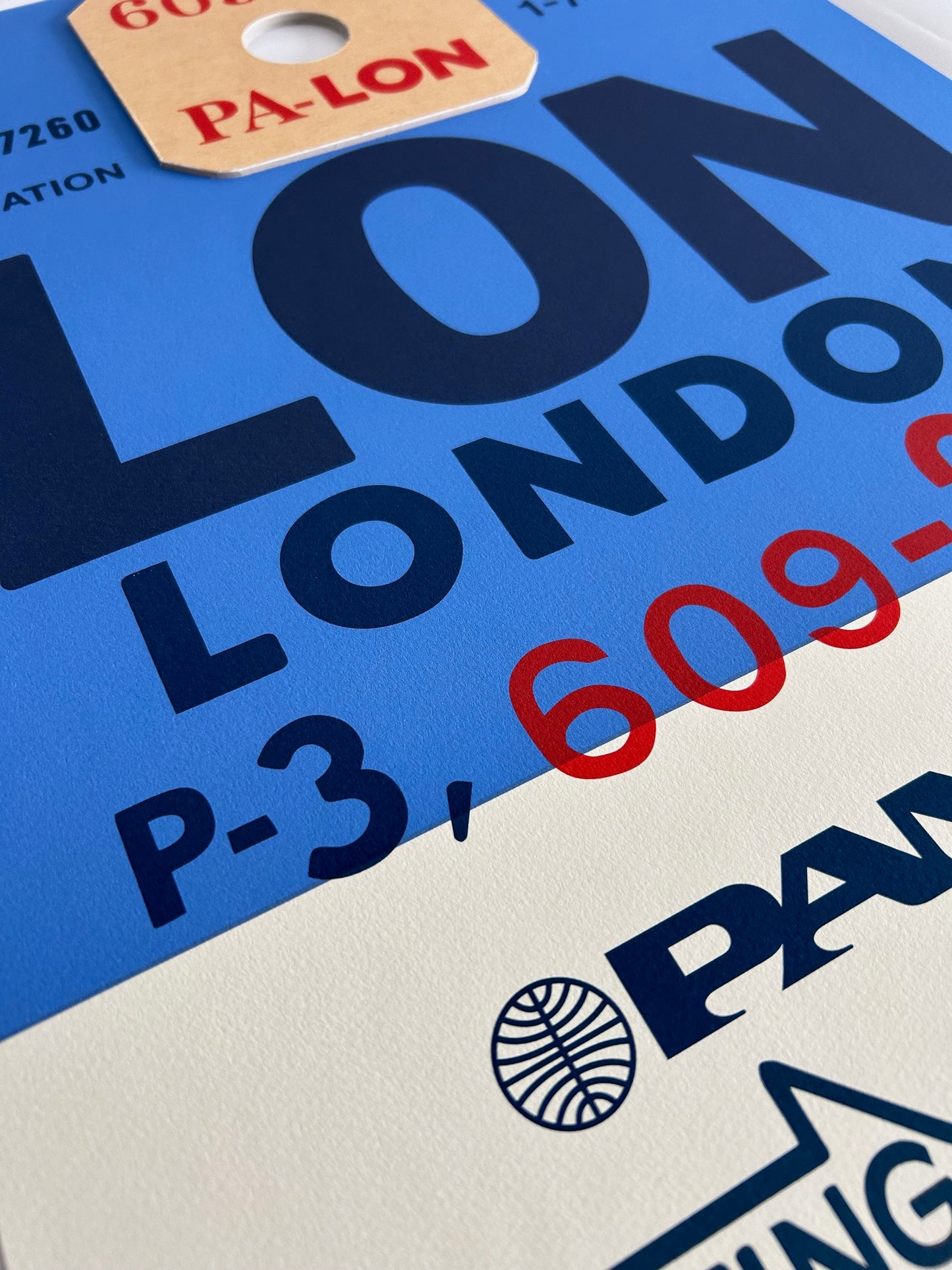 PAN AM ‘LONDON’ NEW BLUE LUGGAGE TAG