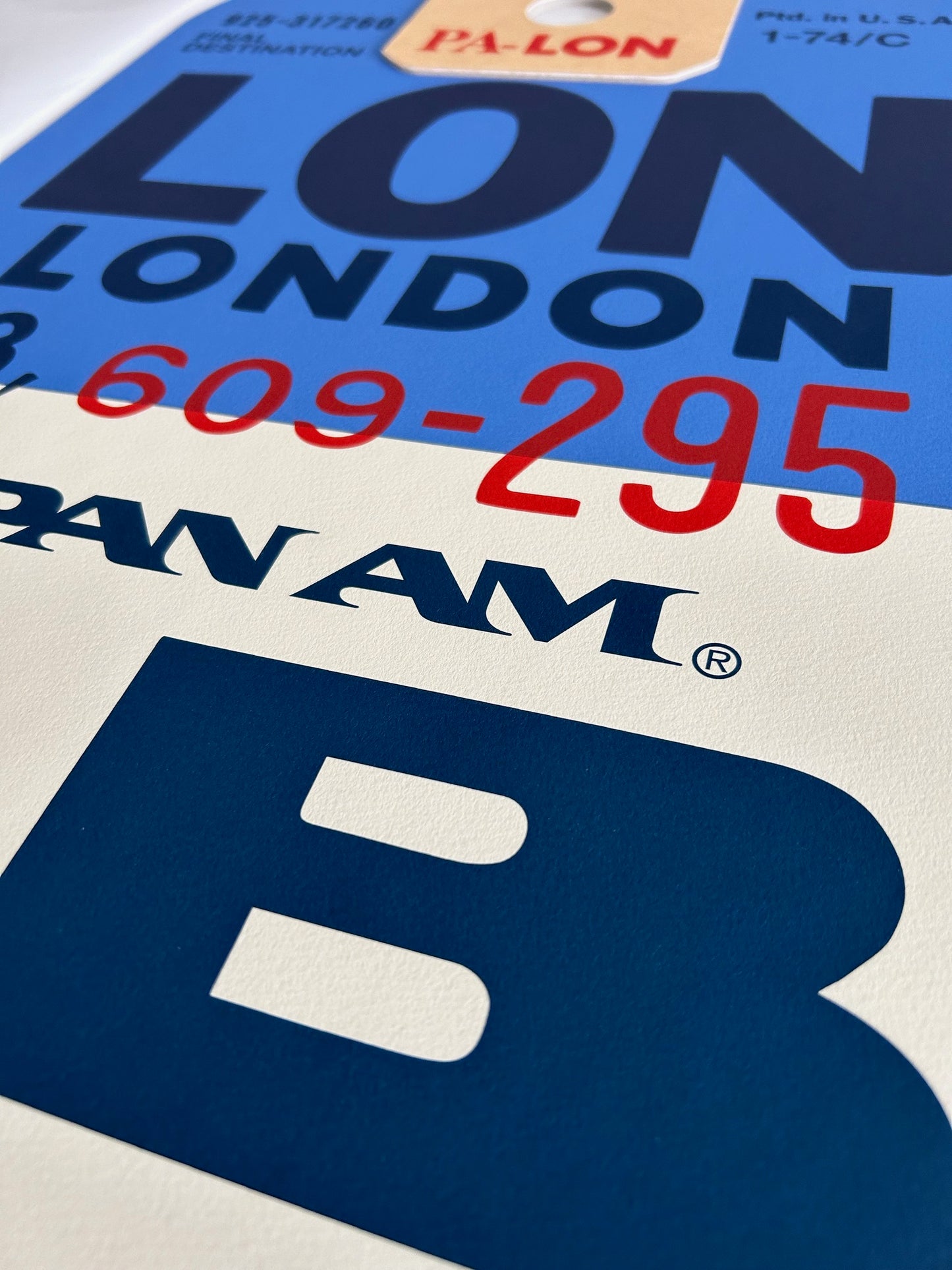 PAN AM ‘LONDON’ NEW BLUE LUGGAGE TAG