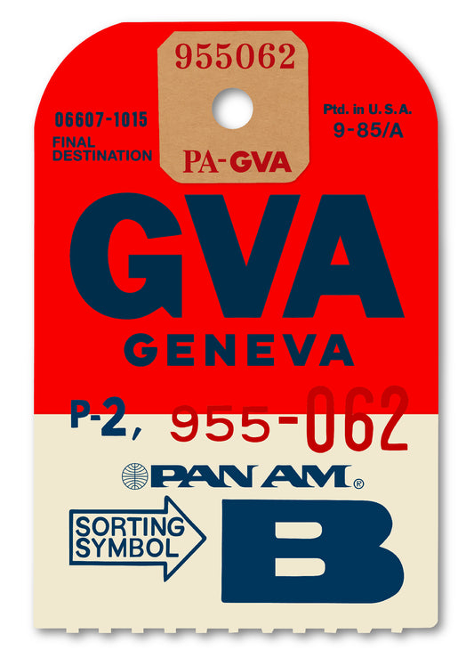 PAN AM GENEVA LUGGAGE TAG