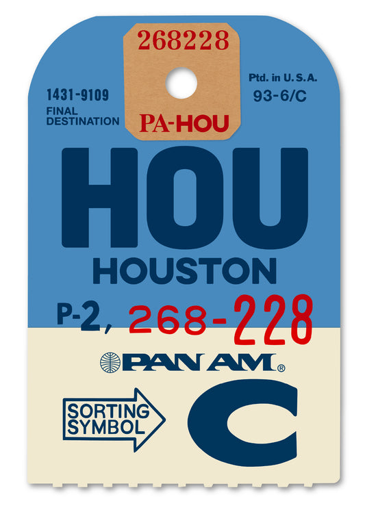 PAN AM ‘HOUSTON’ LUGGAGE TAG