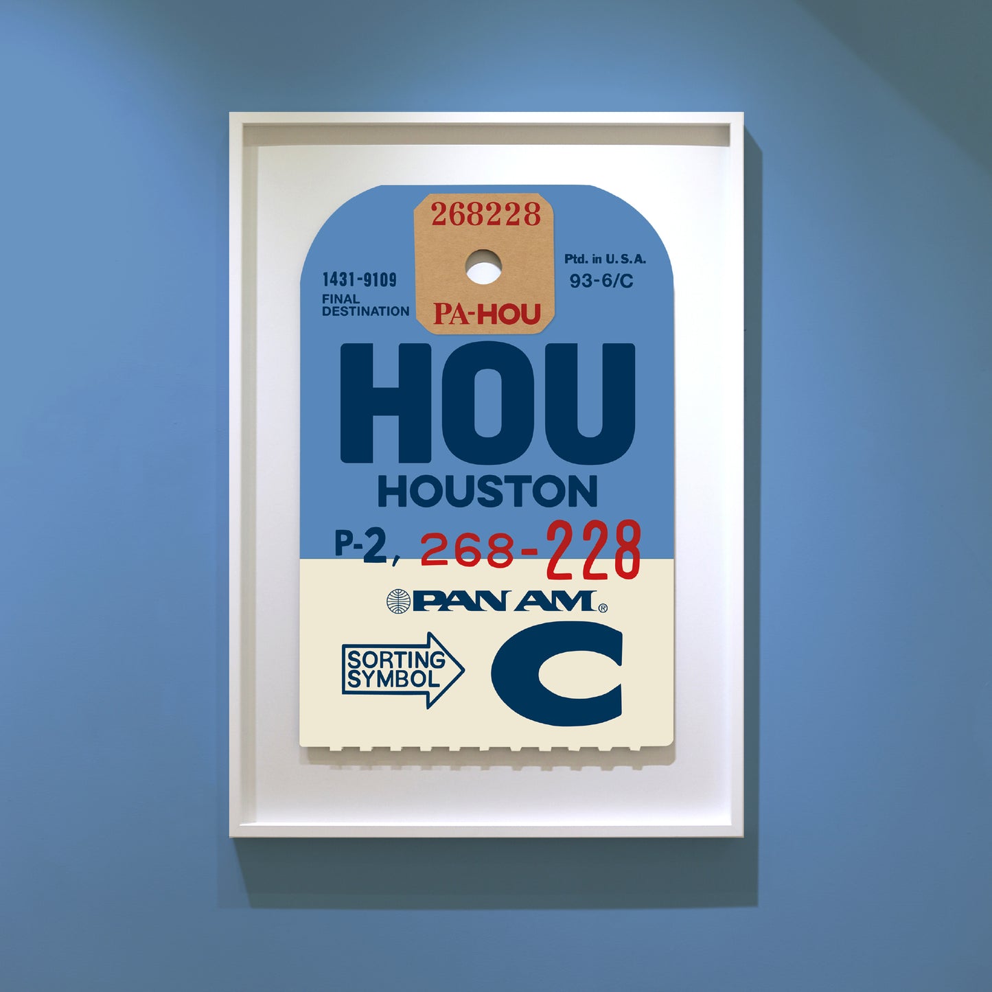 PAN AM ‘HOUSTON’ LUGGAGE TAG