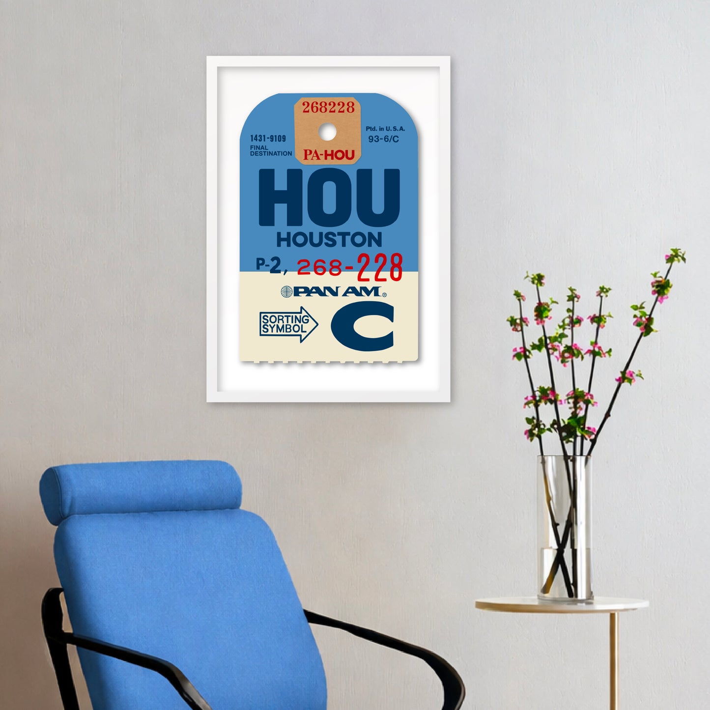 PAN AM ‘HOUSTON’ LUGGAGE TAG