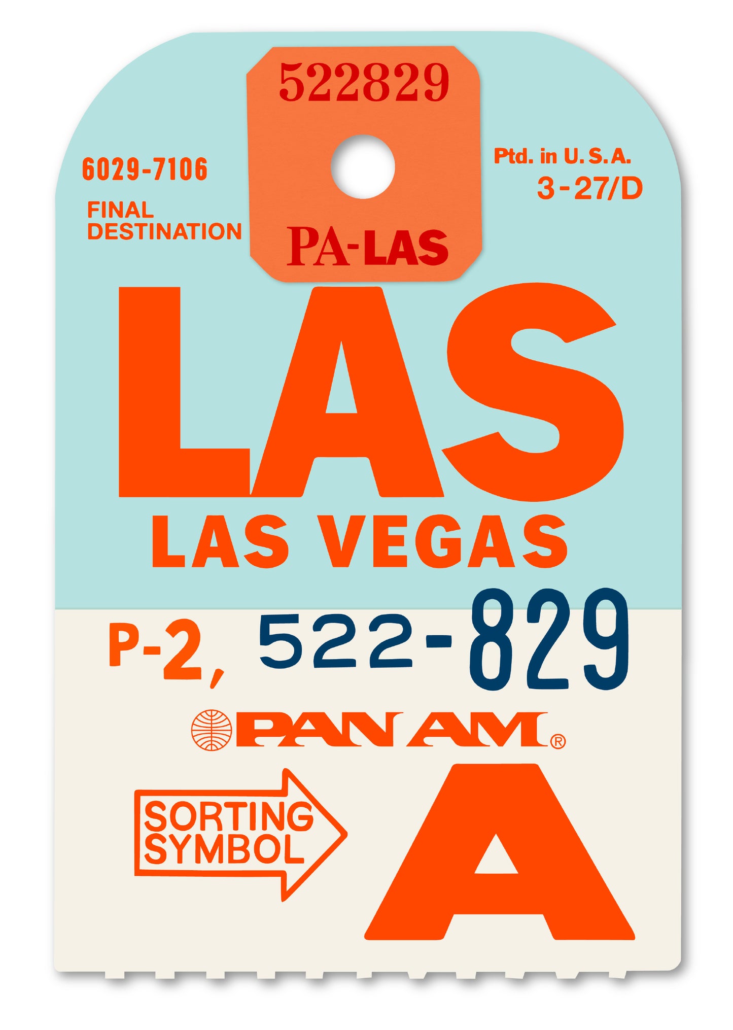 PAN AM ‘LAS VEGAS’ LUGGAGE TAG