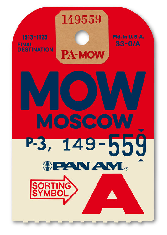 PAN AM ‘MOSCOW’ LUGGAGE TAG