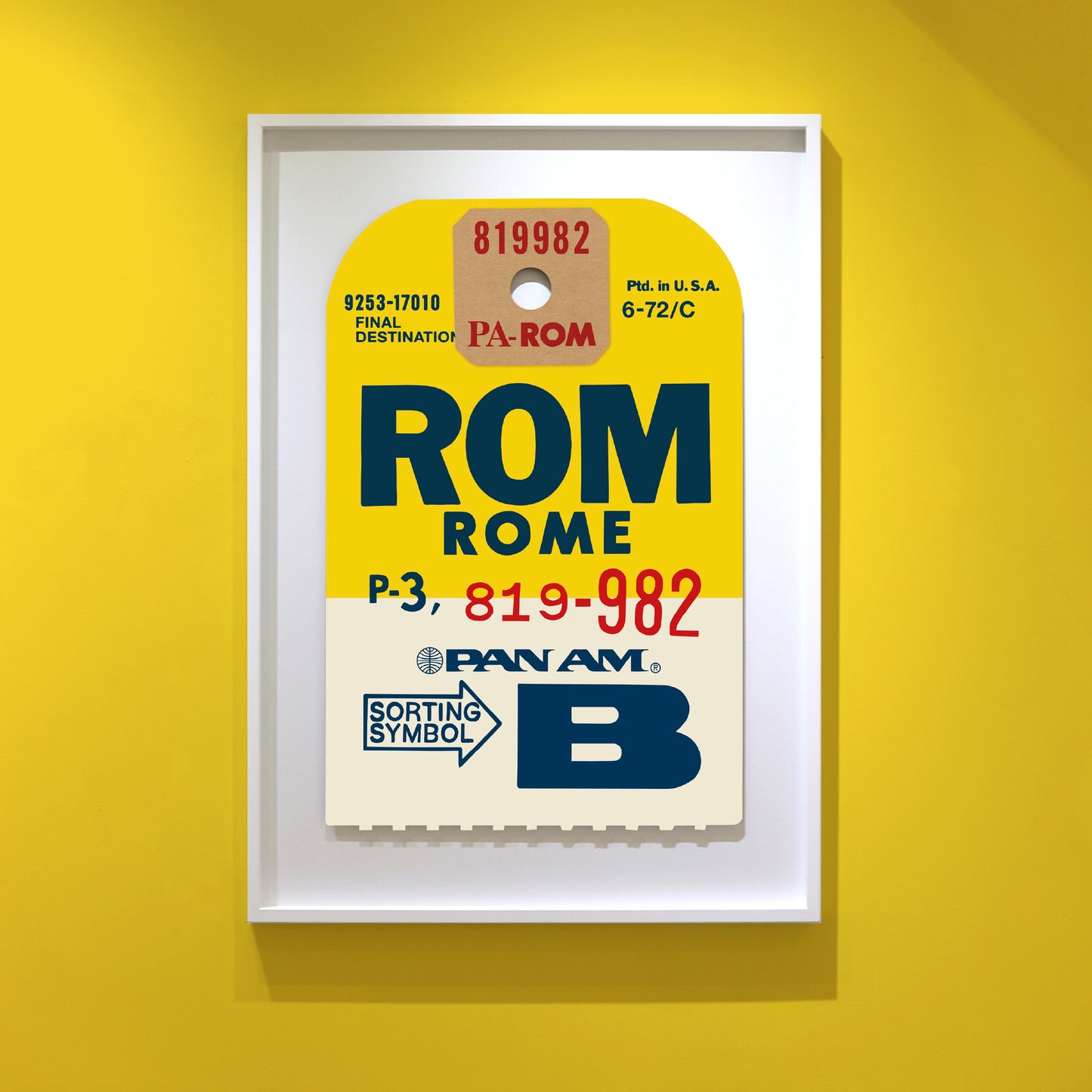 PAN AM ‘ROME’ LUGGAGE TAG