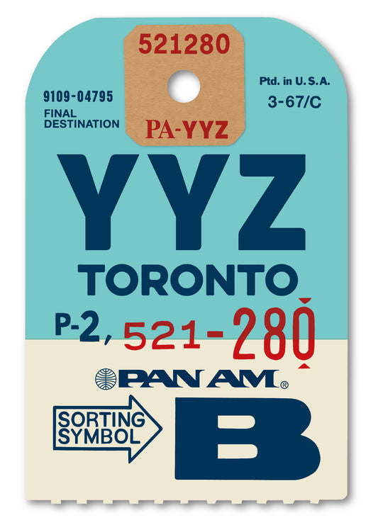 PAN AM 'TORONTO' LUGGAGE TAG