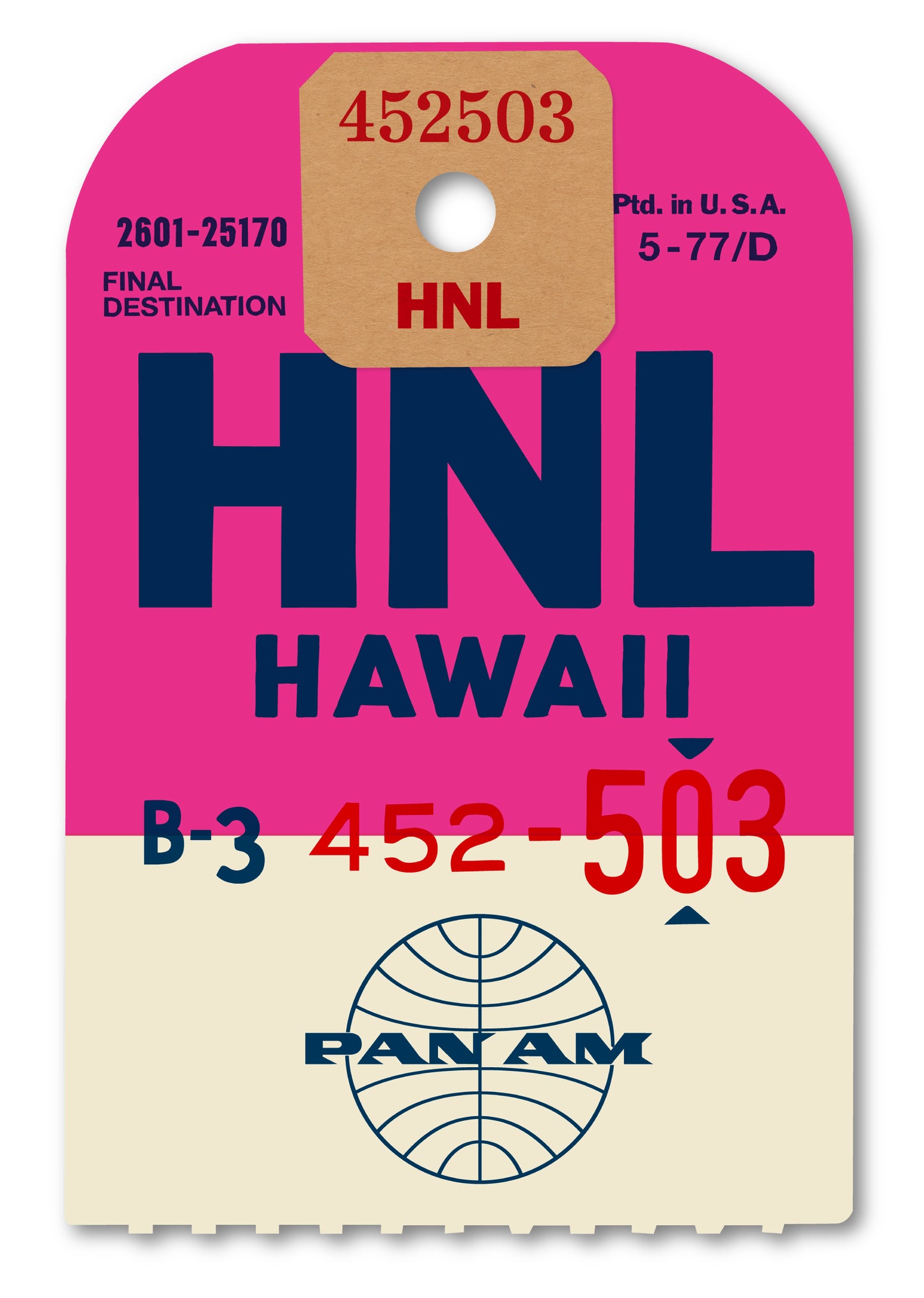 PAN AM ‘HAWAII’ LUGGAGE TAG