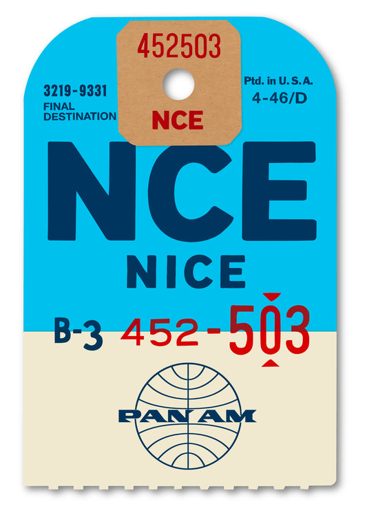 PAN AM ‘NICE’ LUGGAGE TAG