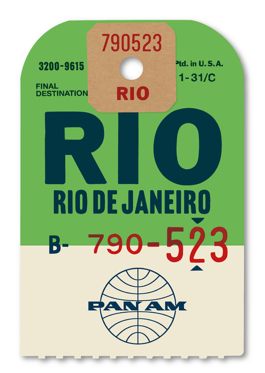 PAN AM ‘RIO’ LUGGAGE TAG